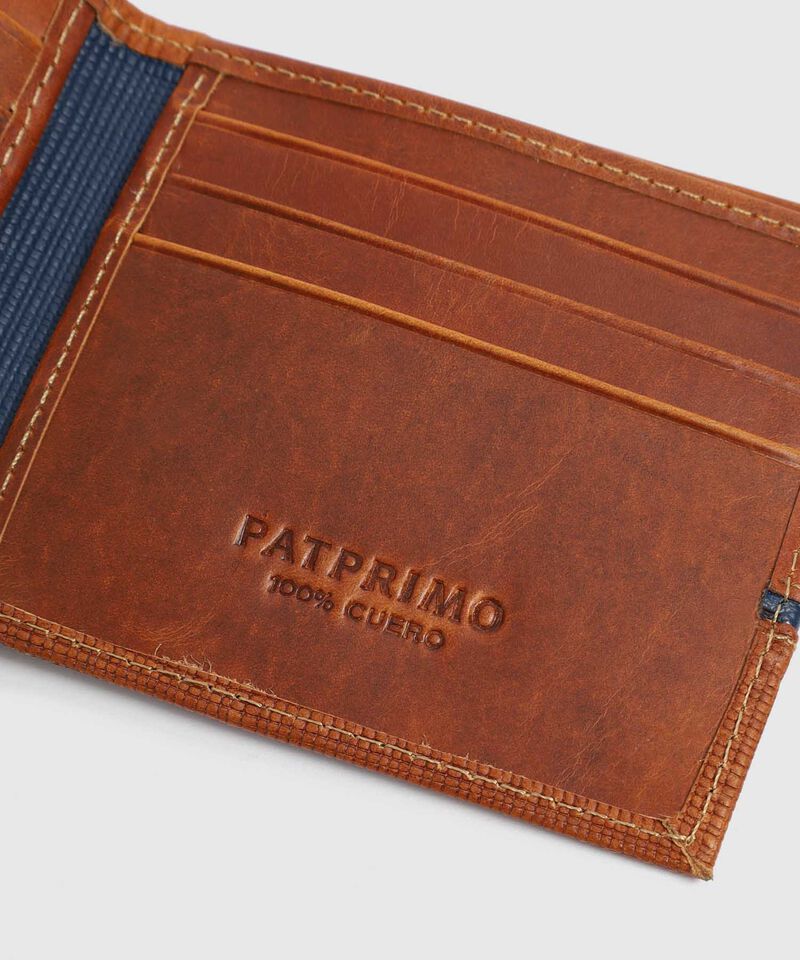 Billetera Plegable Con Textura Hombre
