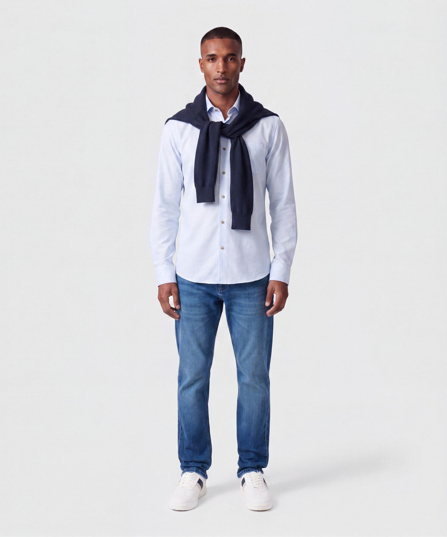 Camisa Manga Larga con Bolsillo Para Hombre