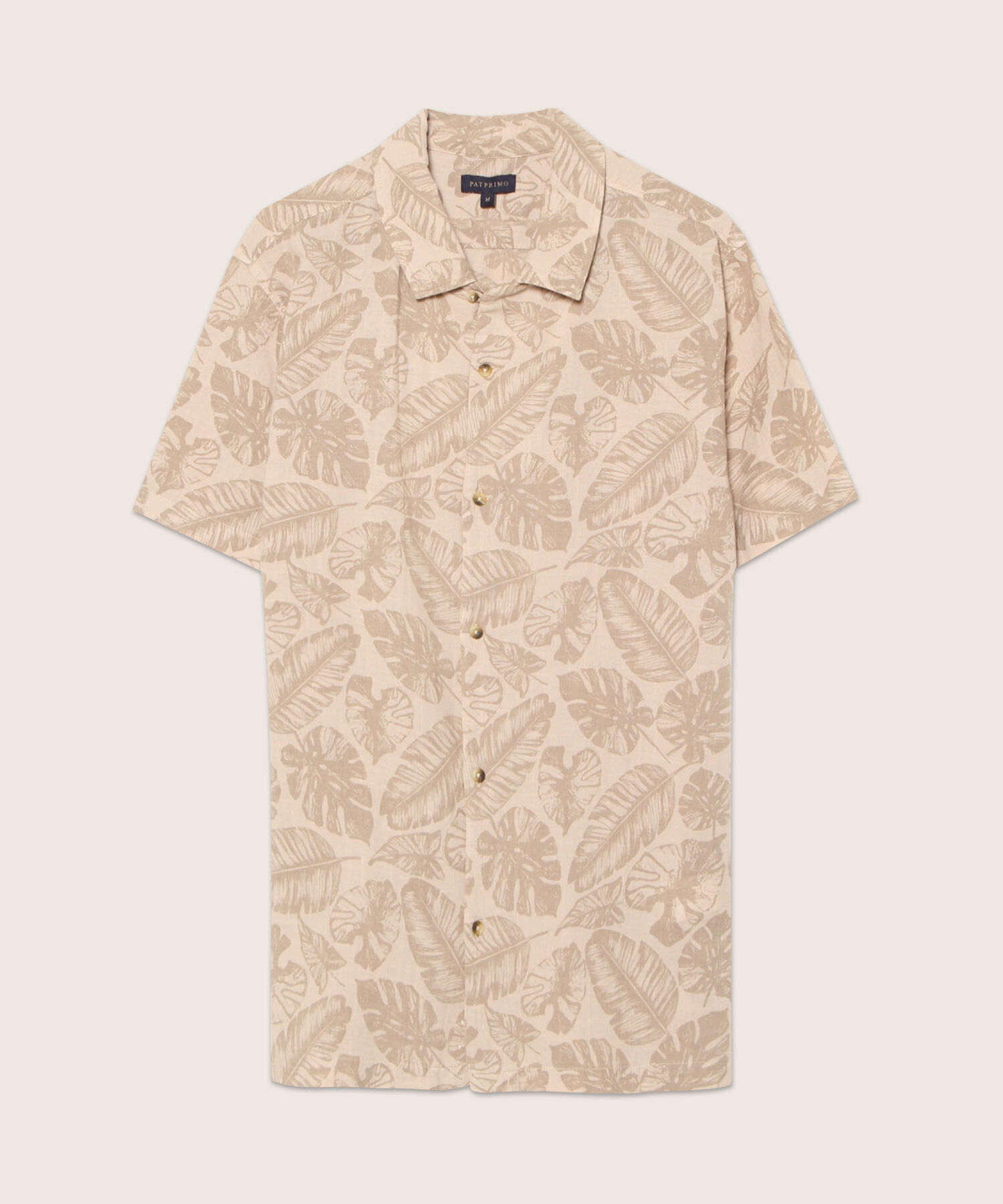 Camisa Manga Corta Estampada Y Teñida