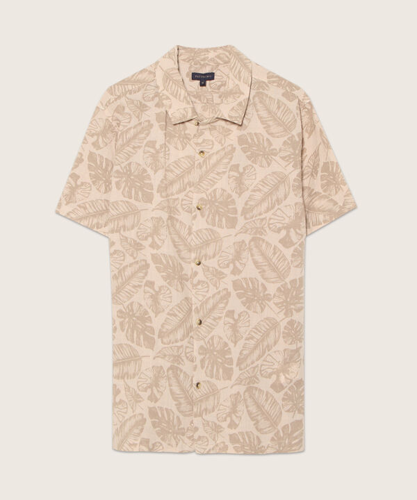 Camisa Manga Corta Estampada Y Teñida