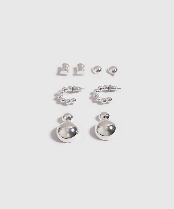 Set x 3 Aretes Plateados image number null