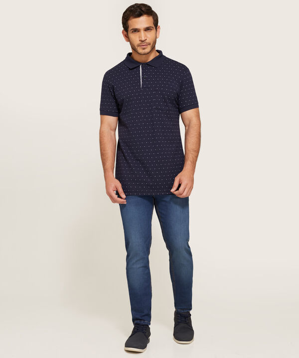 Polo Corte Slim Fit Blanco