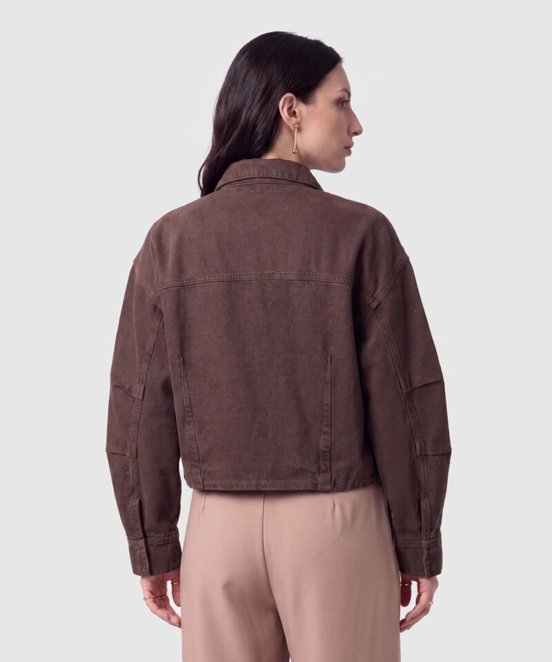 Chaqueta Corta Unicolor Mujer