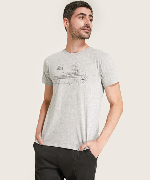 Camiseta Estampada Cuello Redondo