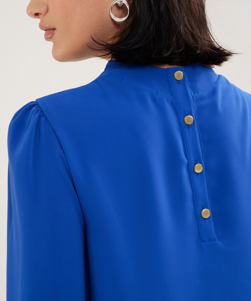 Blusa Cuello Alto Unicolor