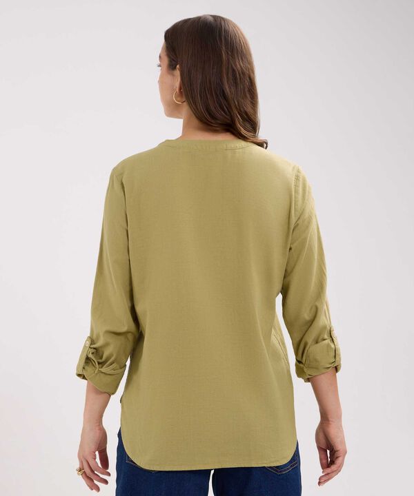 Blusa en Efecto Lino