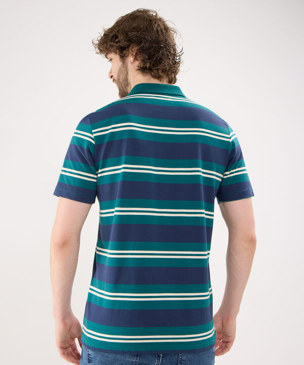 Polo Listador Cuello Tejido