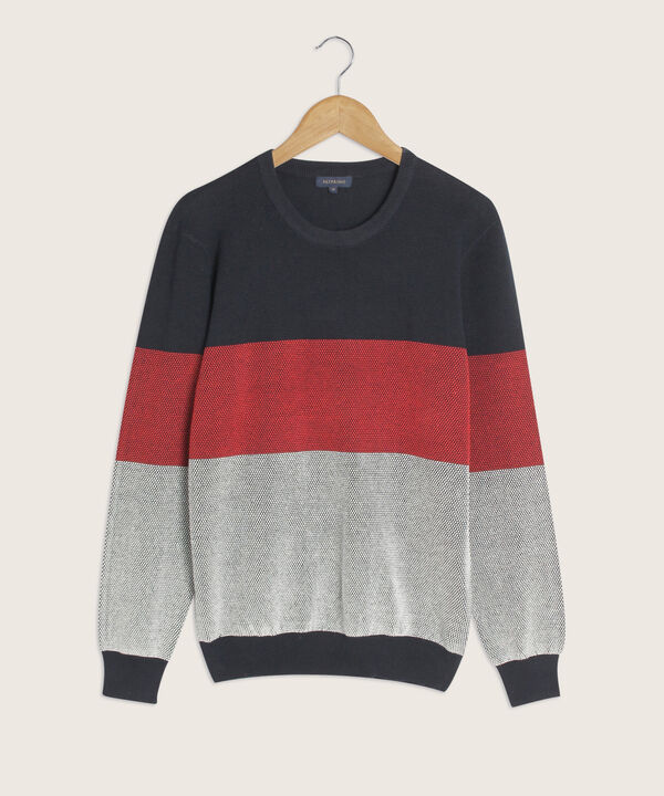 Saco Cuello Redondo Con Bloques