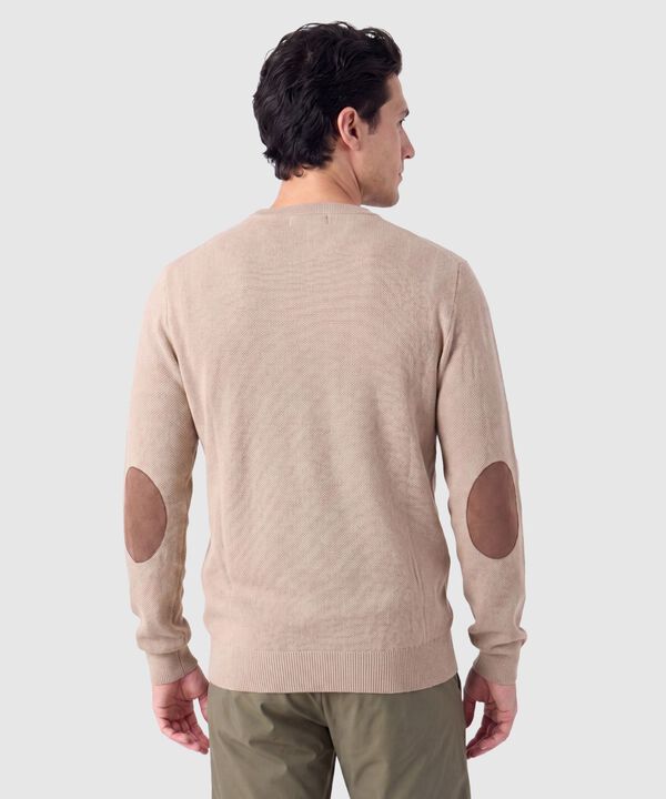 Saco Tejido de Cuello Redondo Para Hombre