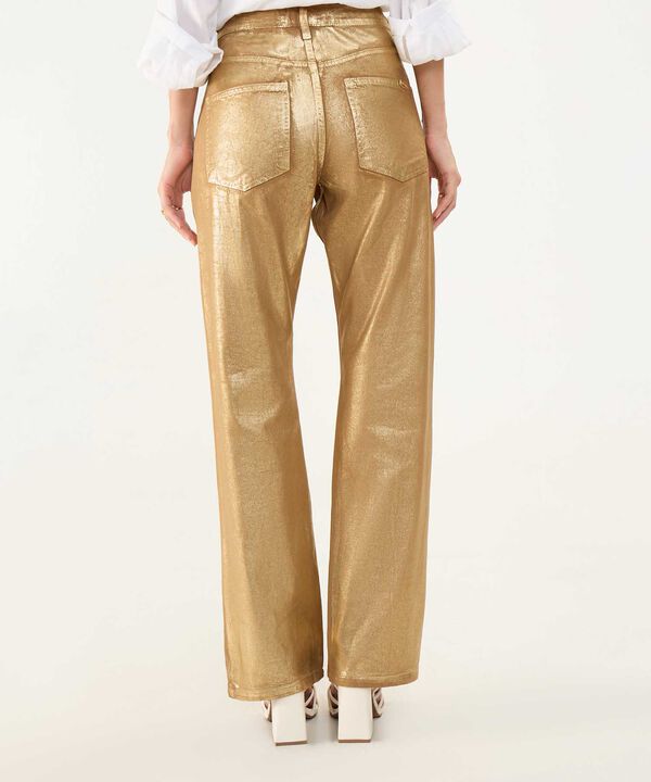 Jeans Straight Wide con Foil