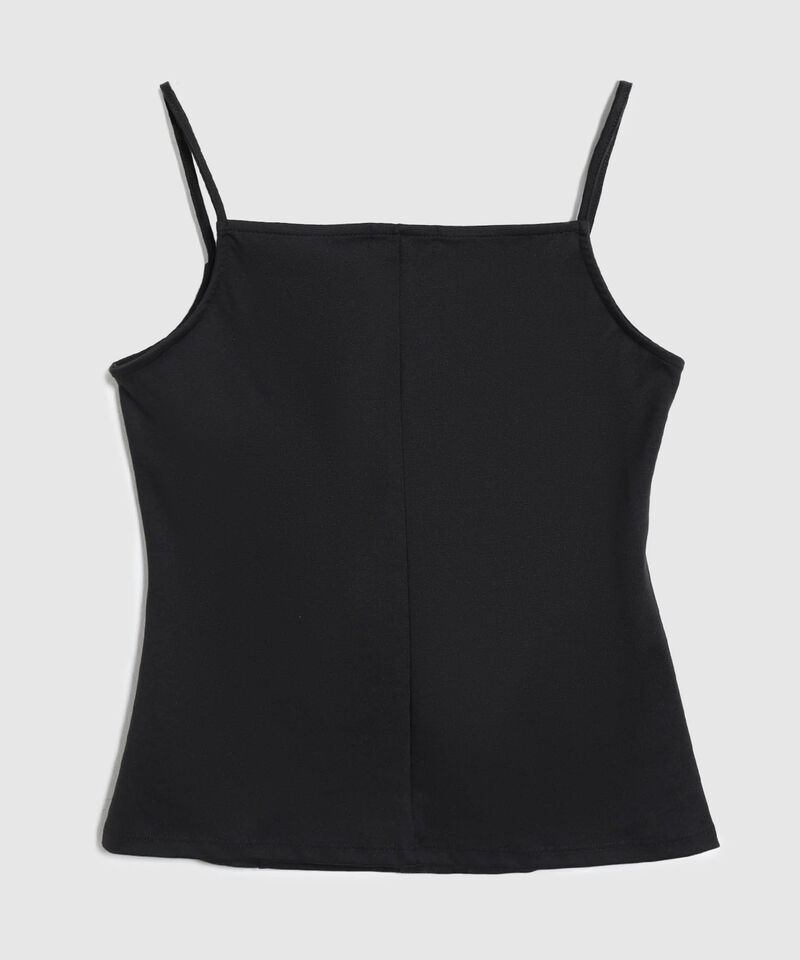 Top De Tirantes Ajustado Elegante Mujer