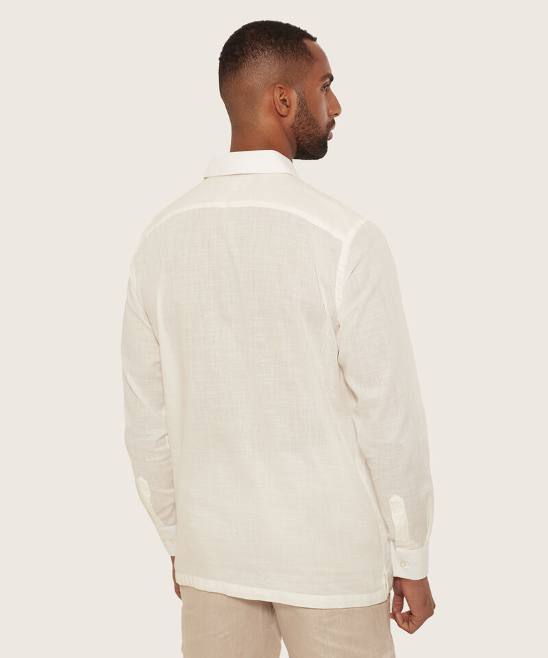 Guayabera de Manga Larga para Hombre con Bordado