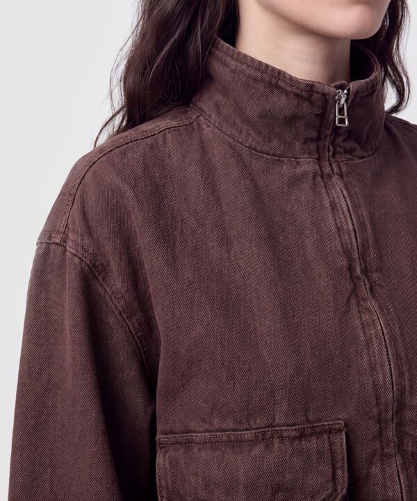Chaqueta Corta Unicolor Mujer