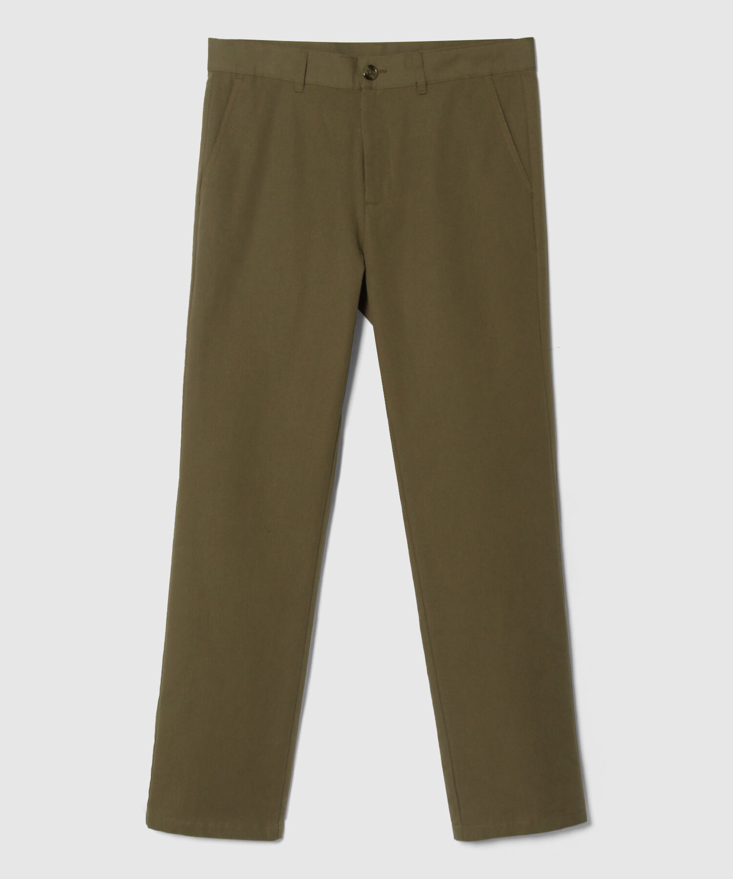 Pantalón Unicolor Clásico Con Silueta Regular Fi­T, Magia En El Caribe