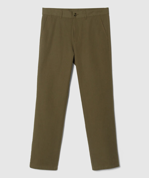 Pantalón Unicolor Clásico Con Silueta Regular Fi­T, Magia En El Caribe