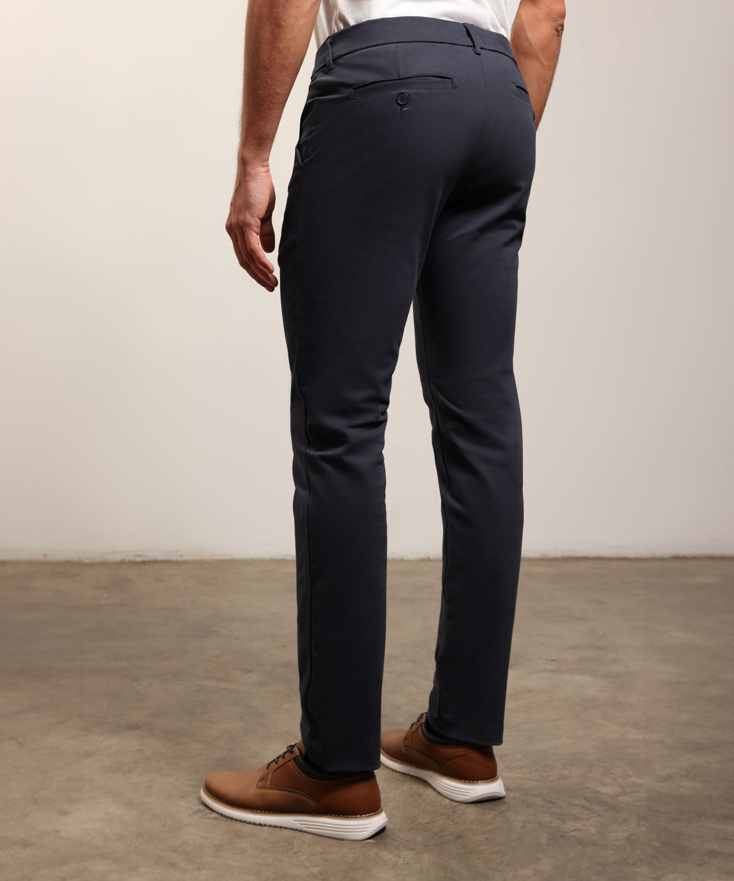 Pantalon Tipo Chino Unicolor 