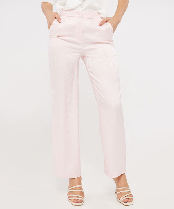 Pantalon Amplio Unicolor En Satin image number null