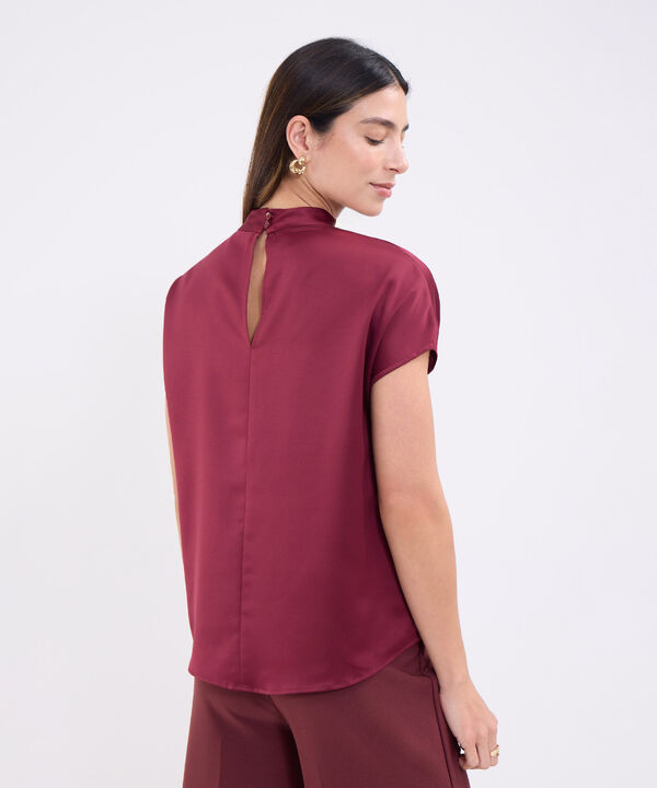 Blusa unicolor para mujer