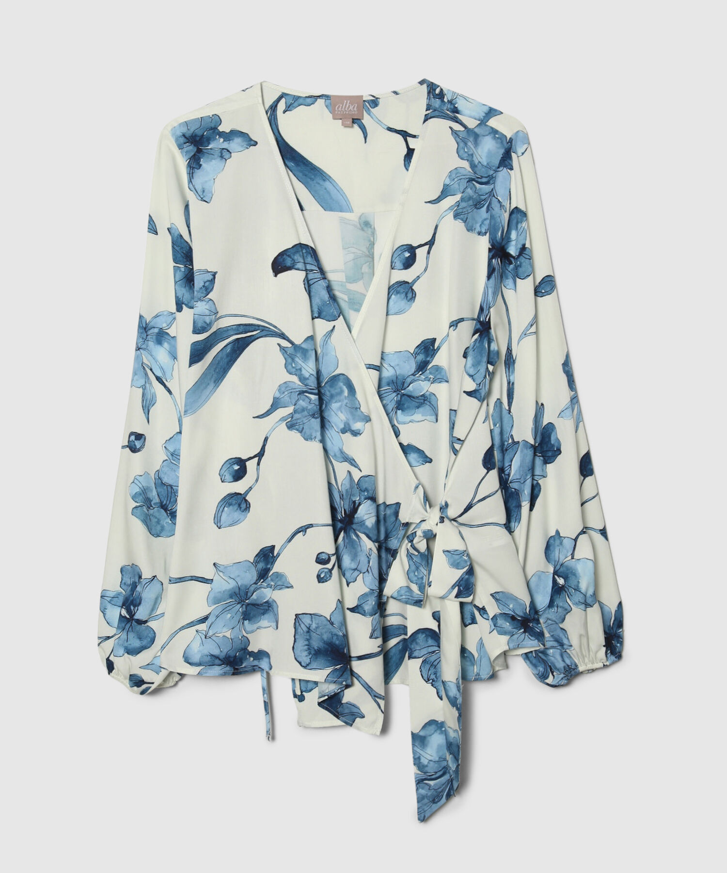Blusa Estampada De Amarrar En Costado