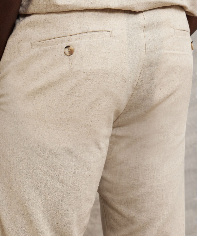 Pantalón Tipo Chino En Lino