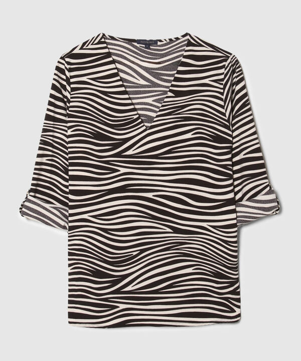 Blusa Manga 3/4 Estampada