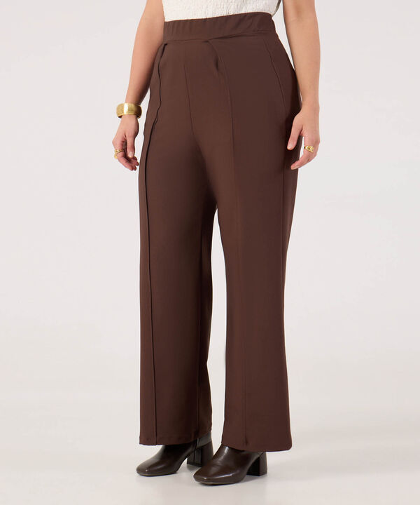 Pantalon Clasico Unicolor Para Mujer Curvy image number null