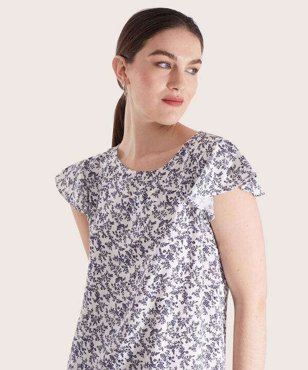 Vestido Manga Corta Estampado