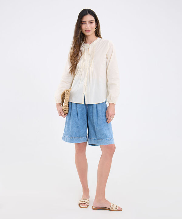 Blusa Con Alforzas En Frente Superior image number null