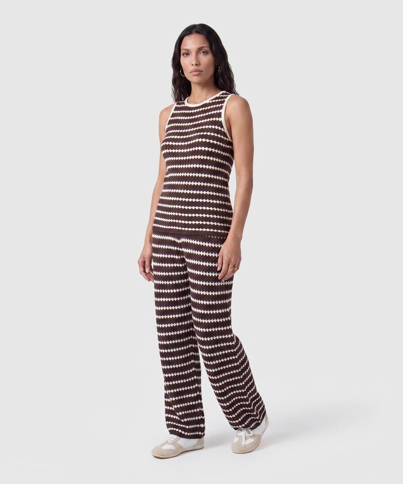 Camiseta Sin Mangas De Punto Para Mujer