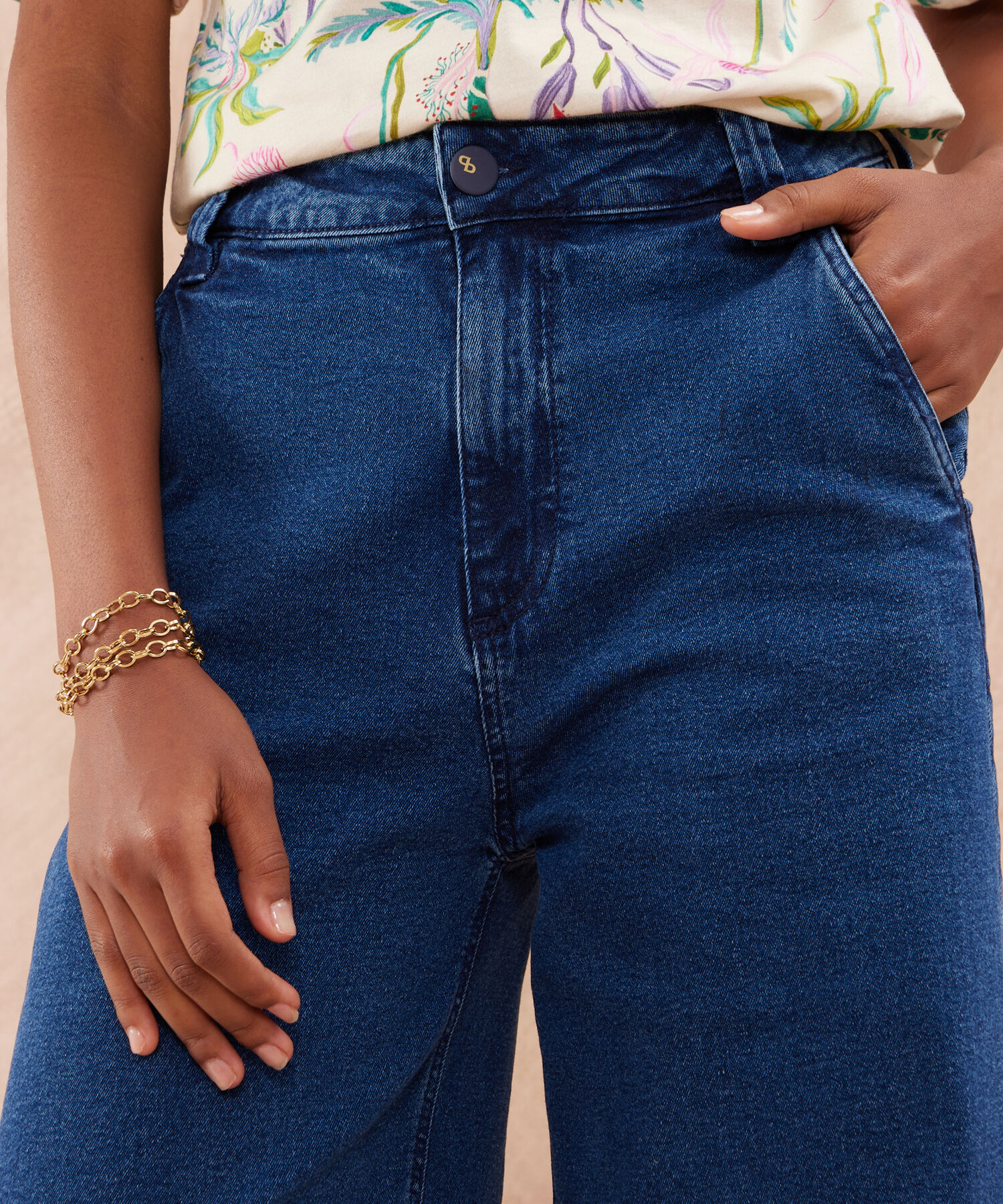 Jean Wide Leg Tono Oscuro.