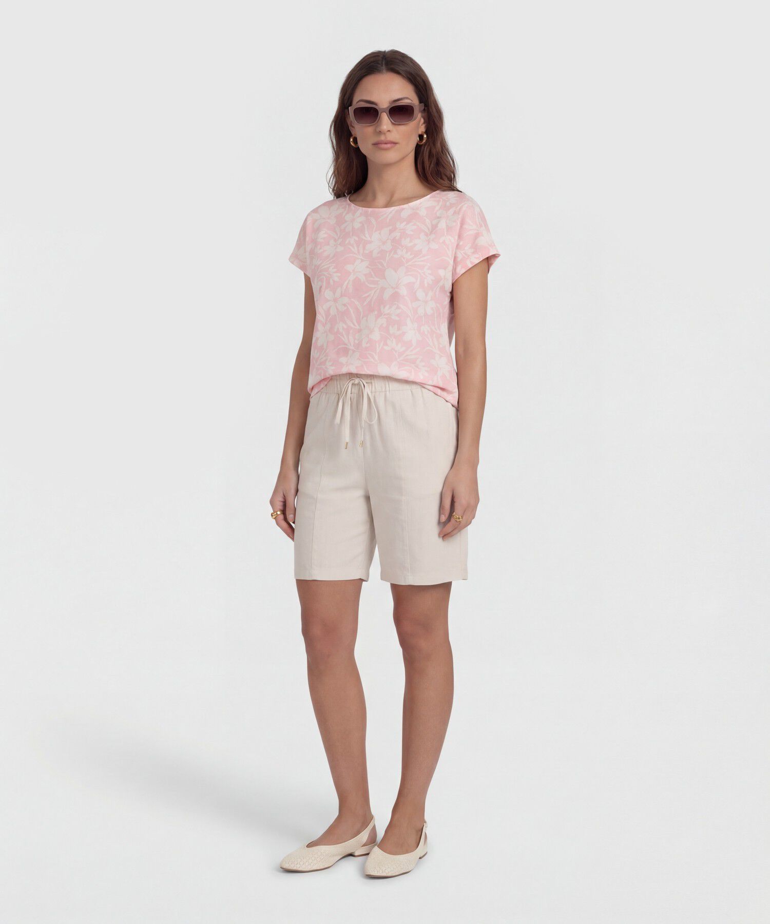 Blusa Estampada, Manga Corta Corrida