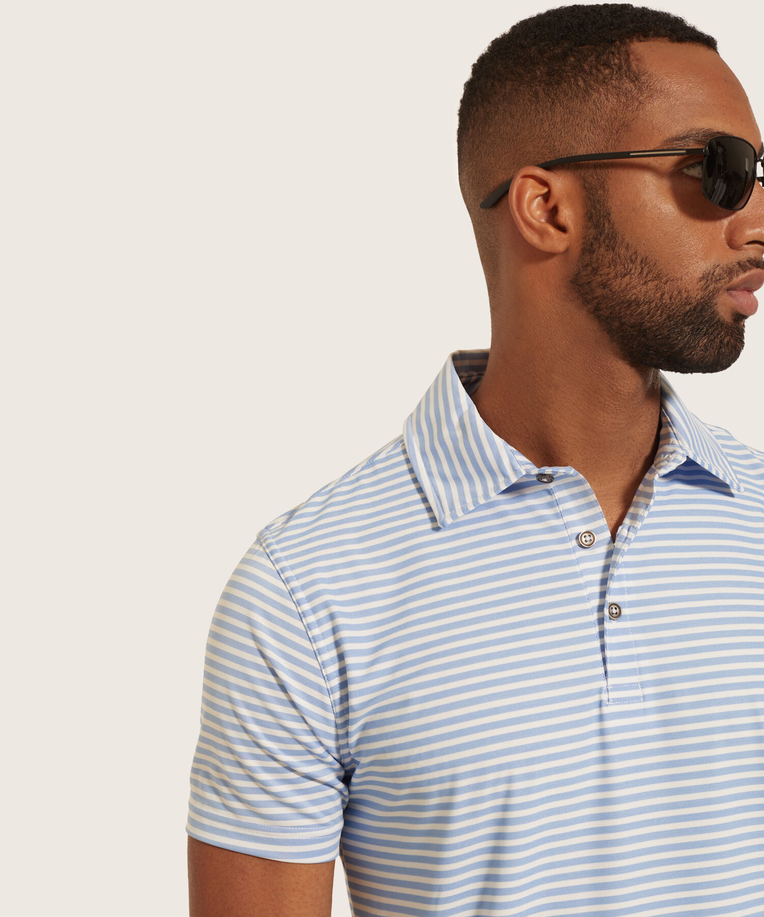 Polo Prete&ntilde;ida De Rayas Cuello Maquina