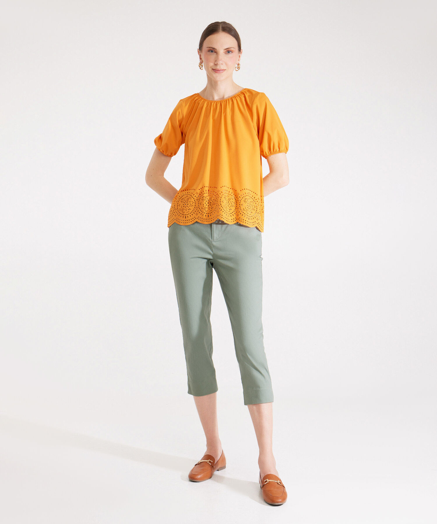 Pantalón Capri Unicolor