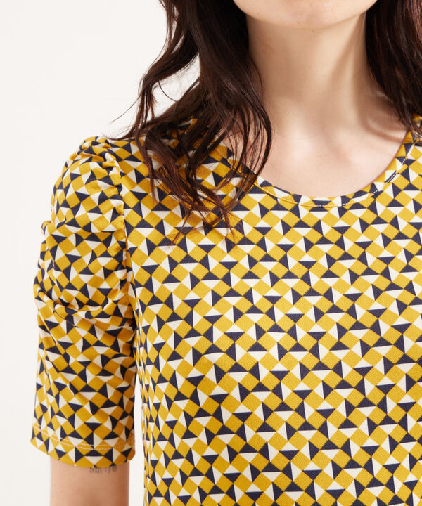 Camiseta Estampada con Ruche image number null