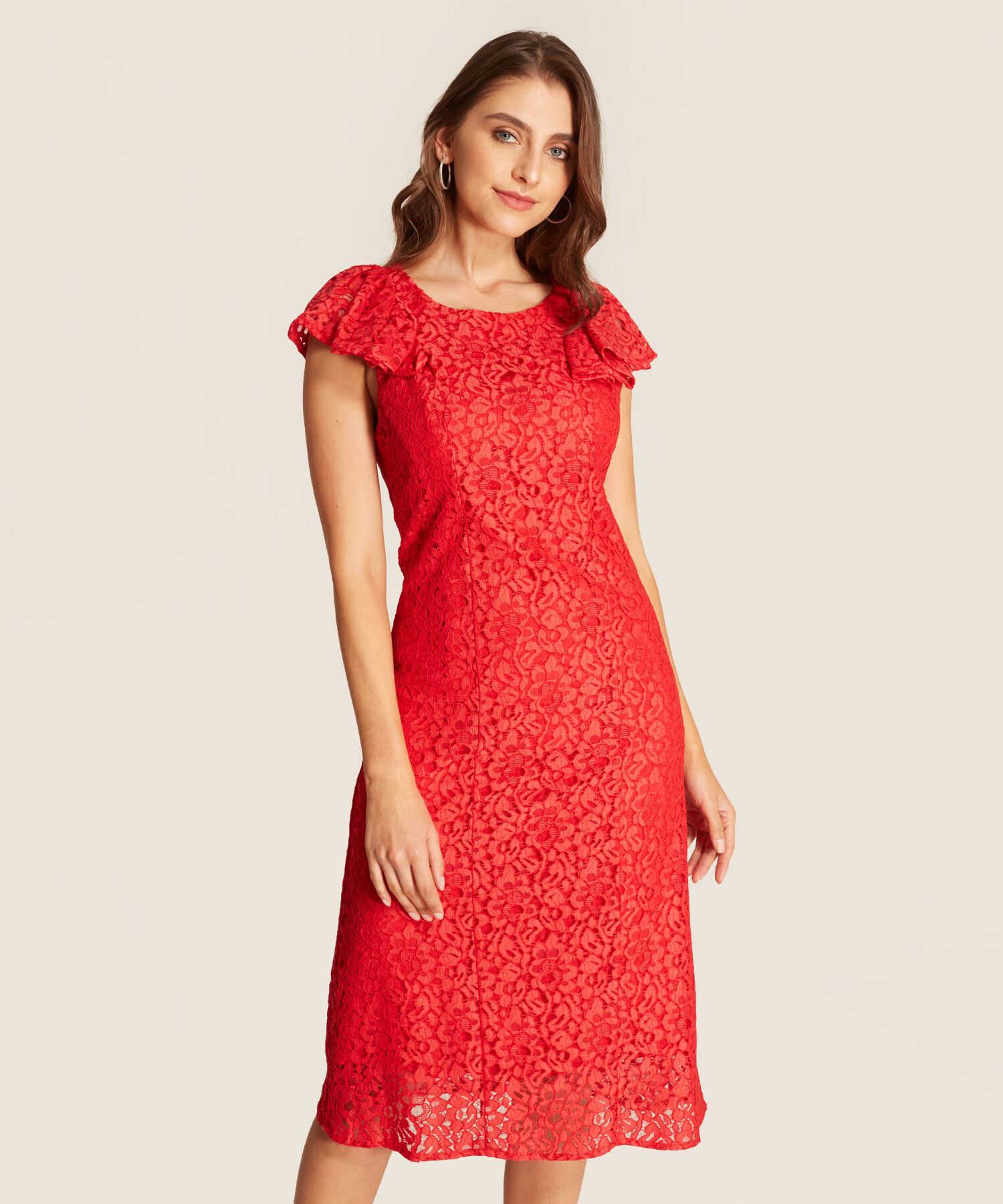 Vestido Mujer Midi De Encaje