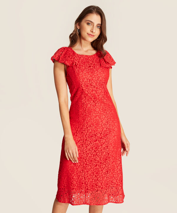 Vestido Mujer Midi De Encaje