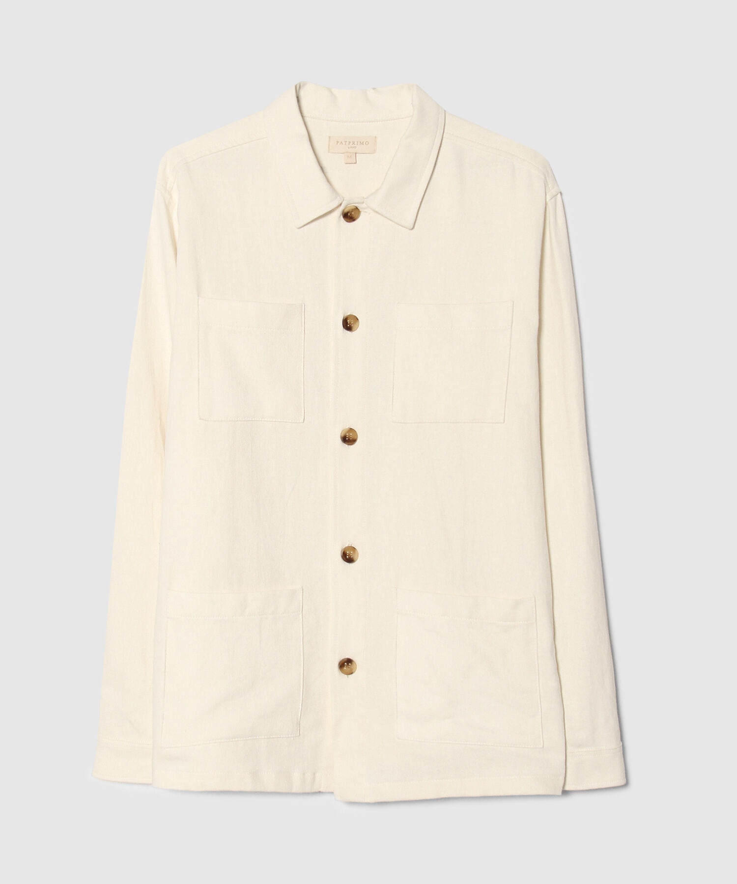 Chaqueta Sobre Camisa Con Bolsillos Parche