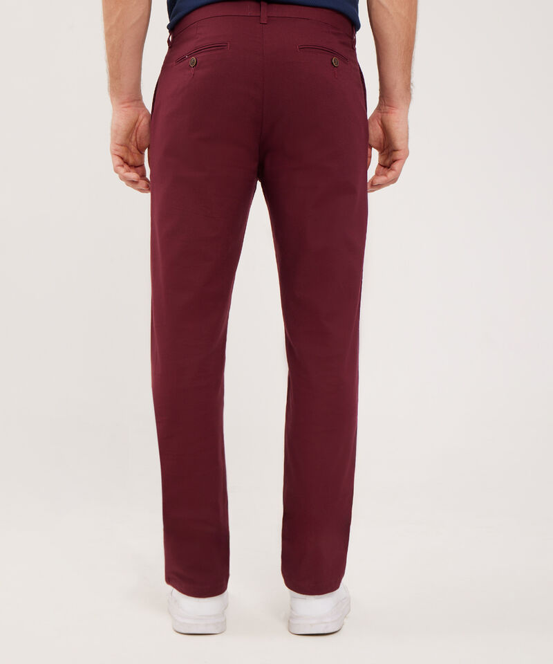 Pantalón Chino Sin Prenses, Bolsillos Diagonales y De Ribete