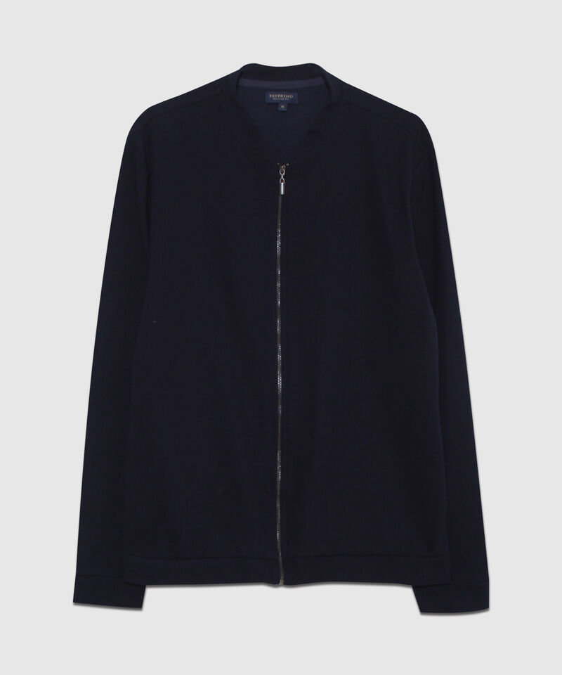 Buzo Unicolor Textura, Con Cierre Zipper