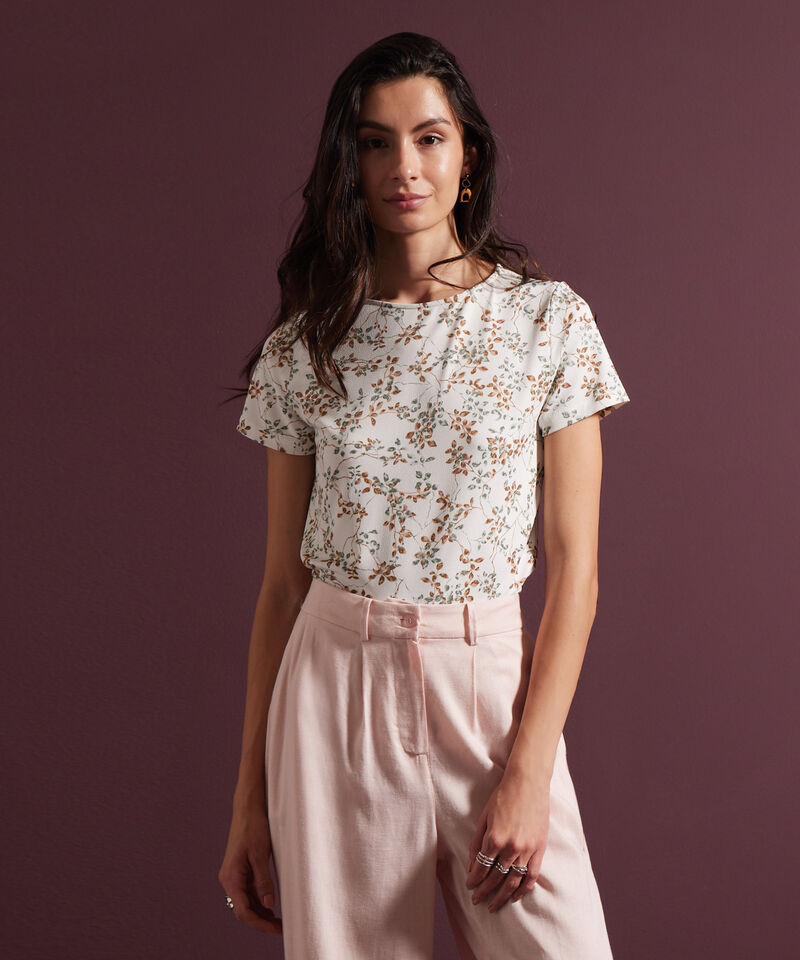 Camiseta Manga Corta Cuello Redondo Estampada