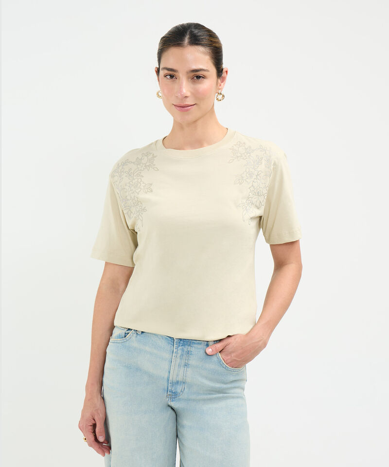 Camiseta Bordado Metalizado