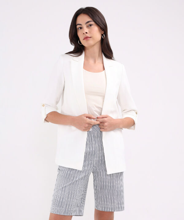 Blazer Unicolor Con Charretera