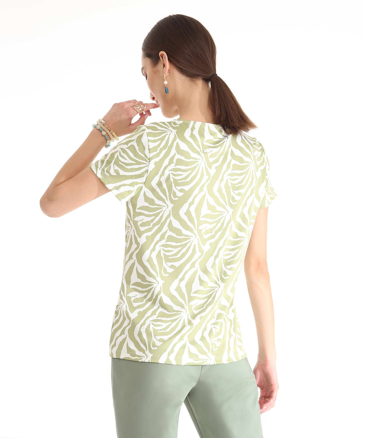 Camiseta Manga Corta Cuello Redondo Estampada