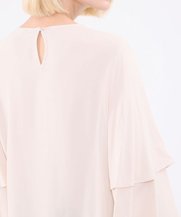 Blusa Manga 3/4 Con Capas Para Mujer