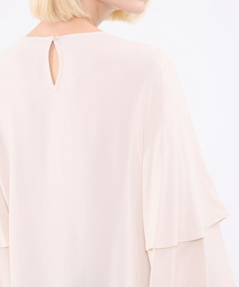 Blusa Manga 3/4 Con Capas Para Mujer