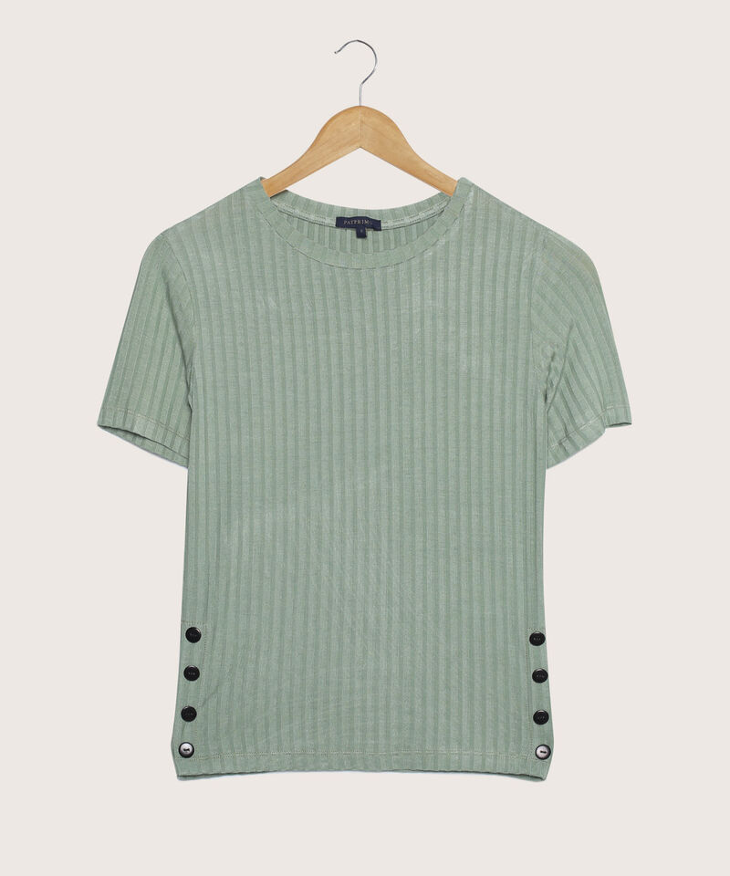 Camiseta Unicolor Manga Corta