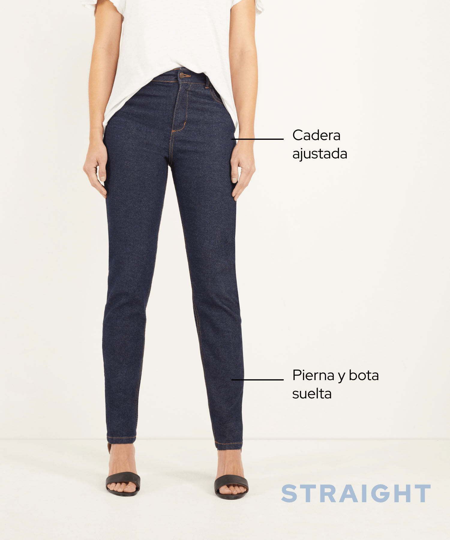 Jean Straight Crop Con Abertura
