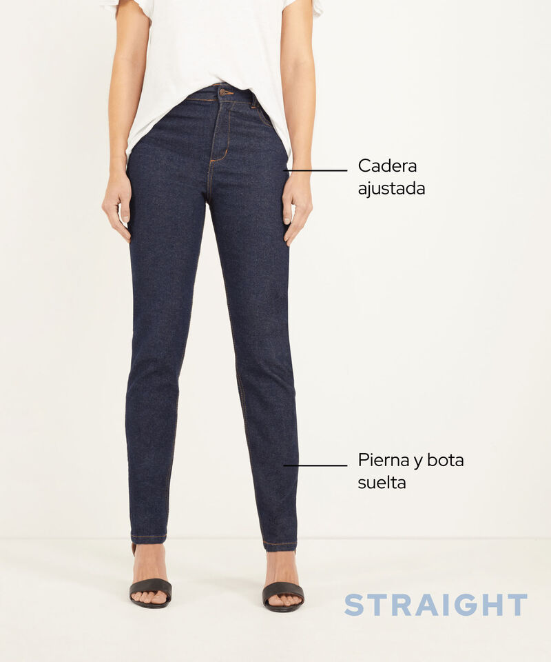 Jean Straight Crop Con Abertura