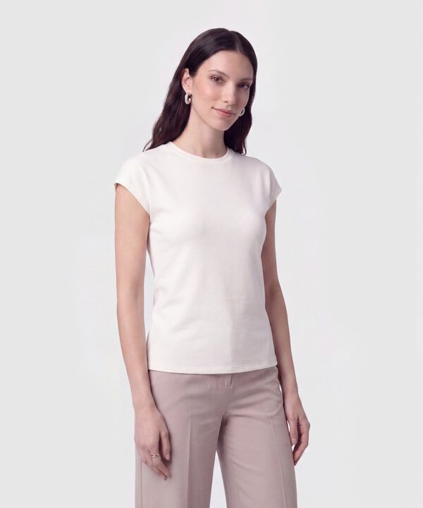 Camiseta Manga Corta Texturizada Para Mujer
