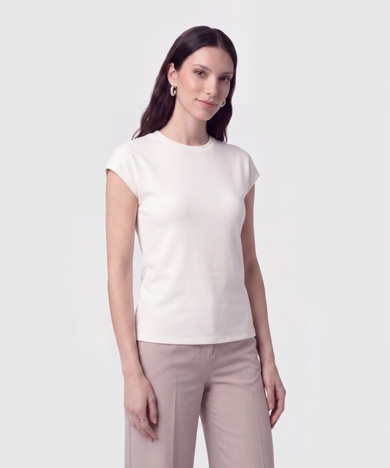 Camiseta Manga Corta Texturizada Para Mujer